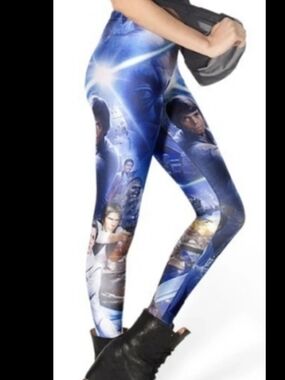 NWOT Star Wars Movie Print Blue Multicolor Leggings